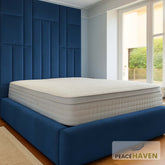 Midland Oversized Grid Panel Headboard Bed